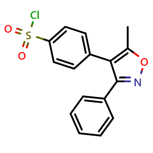Chemical structure of 4-(5-Methyl-3-phenyl-4-isoxazolyl)benzenesulfonyl Chloride , CAS 509074-26-4, AChemBlock X191957