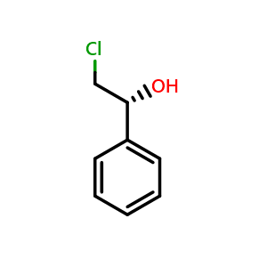 Chemical structure of (R)-2-Chloro-1-phenylethanol , CAS 56751-12-3, AChemBlock X191962