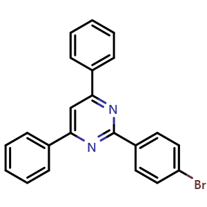 Chemical structure of 2-(4-Bromophenyl)-4,6-diphenylpyrimidine , CAS 457613-56-8, AChemBlock X191971