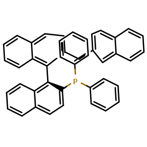 Chemical structure of (S)-[2'-(2-naphthylmethyl)-[1,1'-binaphthalen]-2-yl]diphenylphosphine , AChemBlock X191973