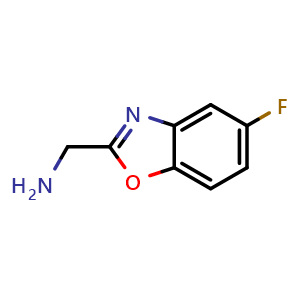 Chemical structure of 5-Fluorobenzoxazole-2-methanamine , CAS 944907-48-6, AChemBlock X191975
