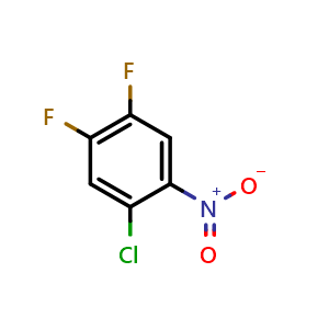 Chemical structure of 2-Chloro-4,5-difluoronitrobenzene , CAS 771-76-6, AChemBlock X192000
