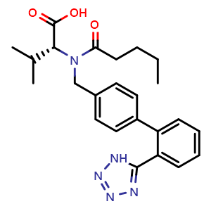 Chemical structure of (R)-2-[N-[[2'-(5-Tetrazolyl)-4-biphenylyl]methyl]pentanamido]-3-methylbutanoic acid , CAS 137862-87-4, AChemBlock X192003