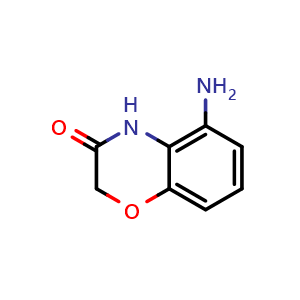 Chemical structure of 5-Amino-2H-benzo[b][1,4]oxazin-3(4H)-one , CAS 148890-63-5, AChemBlock X192013