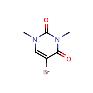 Chemical structure of 5-Bromo-1,3-dimethyluracil , CAS 7033-39-8, AChemBlock X192014