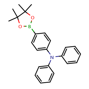 Chemical structure of N,N-diphenyl-4-(4,4,5,5-tetramethyl-1,3,2-dioxaborolan-2-yl)aniline , CAS 267221-88-5, AChemBlock X192044