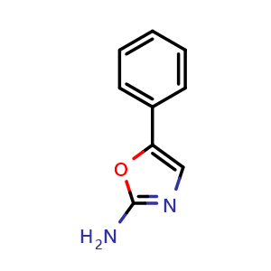 Chemical structure of 5-Phenyloxazol-2-amine , CAS 6826-24-0, AChemBlock X192054