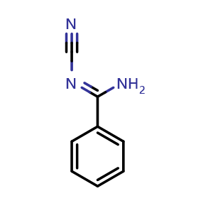 Chemical structure of N'-Cyanobenzimidamide , CAS 17513-09-6, AChemBlock X192066