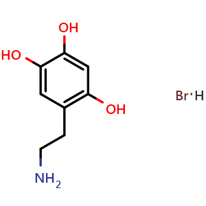 Chemical structure of 6-Hydroxydopamine Hydrobromide , CAS 636-00-0, AChemBlock X192071