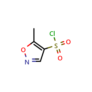 Chemical structure of 5-Methylisoxazole-4-sulfonyl Chloride , CAS 321309-26-6, AChemBlock X192073