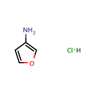 Chemical structure of 3-Aminofuran hydrochloride , CAS 1228600-50-7, AChemBlock X192100