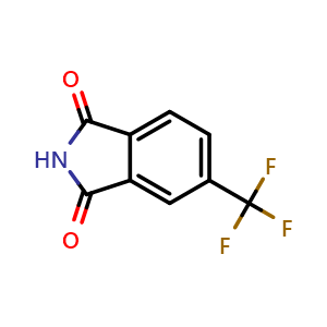 Chemical structure of 5-(Trifluoromethyl)phthalimide , CAS 1997-41-7, AChemBlock X192111
