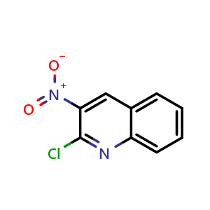 Chemical structure of 2-chloro-3-nitroquinoline , CAS 78105-37-0, AChemBlock X192114