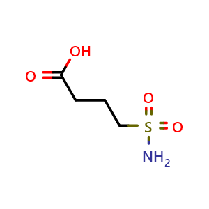 Chemical structure of 4-Sulfamoylbutanoic acid , CAS 175476-52-5, AChemBlock X192120