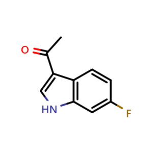 Chemical structure of 3-Acetyl-6-fluoroindole , CAS 949035-26-1, AChemBlock X192134
