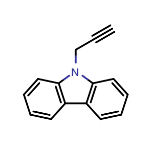 Chemical structure of 9-(2-Propynyl)carbazole , CAS 4282-77-3, AChemBlock X192136