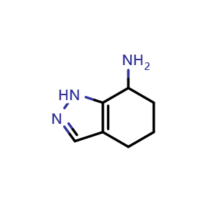 Chemical structure of 7-Amino-4,5,6,7-tetrahydroindazole , CAS 955406-45-8, AChemBlock X192138