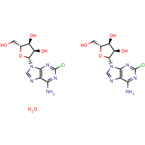 Chemical structure of 2-Chloroadenosine Hemihydrate , CAS 81012-94-4, AChemBlock X192146