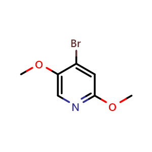 Chemical structure of 4-Bromo-2,5-dimethoxypyridine , CAS 1402666-95-8, AChemBlock X192152
