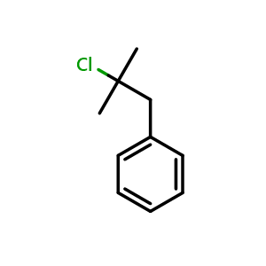 Chemical structure of (2-Chloro-2-methylpropyl)benzene , CAS 1754-74-1, AChemBlock X192165