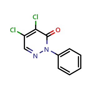 Chemical structure of 1-Phenyl-4,5-dichloro-6-pyridazone , CAS 1698-53-9, AChemBlock X192177