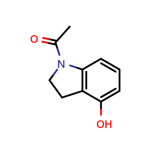 Chemical structure of N-Acetyl-4-hydroxyindoline , CAS 192061-82-8, AChemBlock X192209