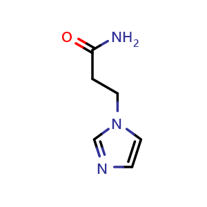 Chemical structure of 3-(1-Imidazolyl)propanamide , CAS 43115-74-8, AChemBlock X192211