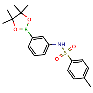 Chemical structure of 4-methyl-N-(3-(4,4,5,5-tetramethyl-1,3,2-dioxaborolan-2-yl)phenyl)benzenesulfonamide , CAS 796061-08-0, AChemBlock X192216