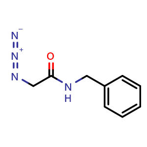 Chemical structure of 2-azido-N-benzylacetamide , CAS 116433-53-5, AChemBlock X192236