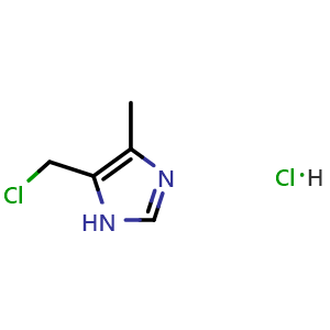 Chemical structure of 5-Chloromethyl-4-methylimidazole hcl , CAS 51605-33-5, AChemBlock X192264