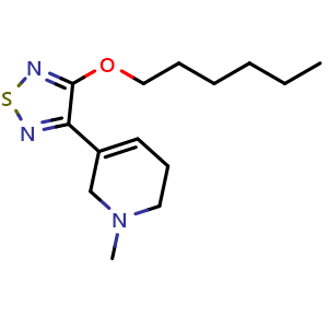 3-(Hexyloxy)-4-(1-methyl-1,2,5,6-tetrahydro-3-pyridyl)-1,2,5-thiadiazole