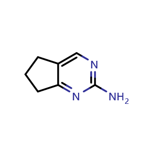 Chemical structure of 5h,6h,7h-Cyclopenta[d]pyrimidin-2-amine , CAS 108990-72-3, AChemBlock X192273