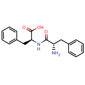 Chemical structure of L-Phenylalanyl-L-phenylalanine , CAS 2577-40-4, AChemBlock X192274