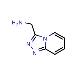 Chemical structure of [1,2,4]Triazolo[4,3-a]pyridin-3-ylmethanamine , CAS 91981-59-8, AChemBlock X192276