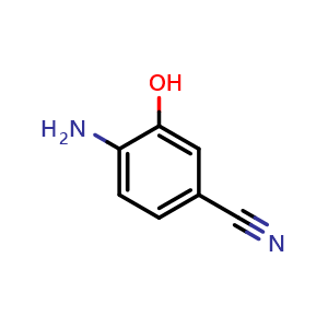 Chemical structure of 4-Amino-3-hydroxybenzonitrile , CAS 55586-26-0, AChemBlock X192290