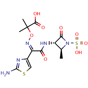 Chemical structure of Aztreonam , CAS 78110-38-0, AChemBlock X192297