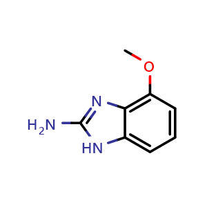 Chemical structure of 2-Amino-4-methoxybenzoimidazole , CAS 1018895-06-1, AChemBlock X192305