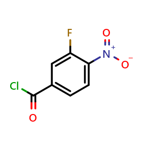 Chemical structure of 3-Fluoro-4-nitrobenzoyl Chloride , CAS 157665-51-5, AChemBlock X192309