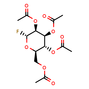Chemical structure of 2,3,4,6-Tetra-O-acetyl-alpha-D-mannopyranosyl Fluoride , CAS 2823-44-1, AChemBlock X192318