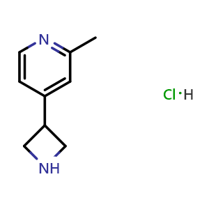 Chemical structure of 4-(3-Azetidinyl)-2-methylpyridine hydrochloride , AChemBlock X192331