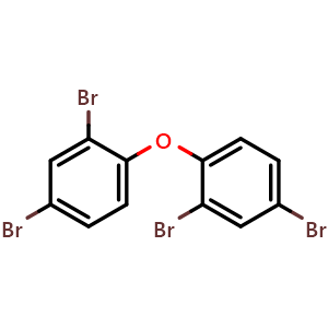Chemical structure of 2,2',4,4'-Tetrabromodiphenyl Ether , CAS 5436-43-1, AChemBlock X192340