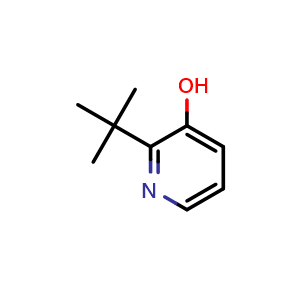 Chemical structure of 2-(tert-Butyl)pyridin-3-ol , CAS 63688-34-6, AChemBlock X192342