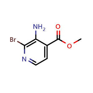 Chemical structure of Methyl 3-Amino-2-bromoisonicotinate , CAS 1379335-16-6, AChemBlock X192348