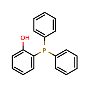 Chemical structure of 2-(Diphenylphosphino)phenol , CAS 60254-10-6, AChemBlock X192364