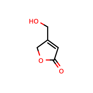 Chemical structure of 4-(hydroxymethyl)-2,5-dihydrofuran-2-one , CAS 80904-75-2, AChemBlock X192365