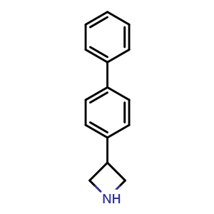 Chemical structure of 3-(4-Biphenylyl)azetidine , CAS 7215-08-9, AChemBlock X192378