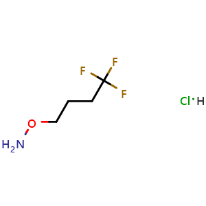 Chemical structure of O-(4,4,4-Trifluorobutyl)hydroxylamine hydrochloride , CAS 676525-70-5, AChemBlock X192420