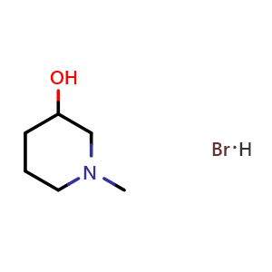 Chemical structure of 3-Hydroxy-1-methylpiperidine Hydrobromide , CAS 39993-41-4, AChemBlock X192441