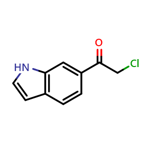Chemical structure of 2-Chloro-1-(6-indolyl)ethanone , CAS 123216-45-5, AChemBlock X192449