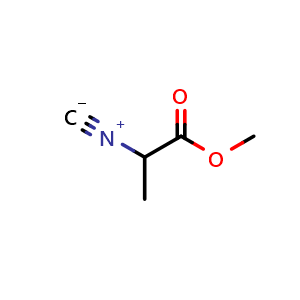 Chemical structure of Methyl 2-Isocyanopropanoate , CAS 33115-74-1, AChemBlock X192452